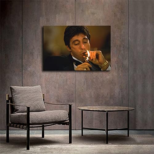 Scarface Scarface Al Pacino Tony Montana sanat posterleri Odası Estetik duvar sanatı tuval Dekor Ev Dekor Hediye (Çerçevesiz,