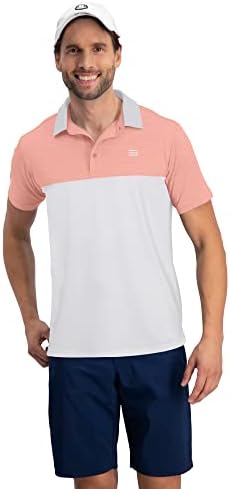 Erkekler için üç Altmış Altı Hızlı Kuru Golf Gömlek - Nem Esneklik Kısa Kollu Rahat Polo Gömlek