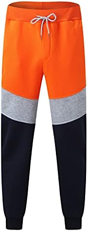 Renk Bloğu Eşofman Setleri Erkekler için Moda Rahat Spor Ter T Shirt Koşu Koşu Hoodies Kazak Sweatpants