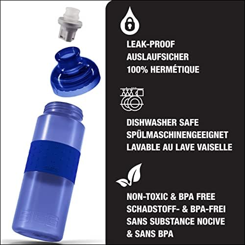 SIGG-Spor Su Şişesi-Kahraman Mavisi-Sıkılabilir-Sızdırmaz-Hafif-Bulaşık Makinesinde Yıkanabilir-BPA İçermez-20 Oz