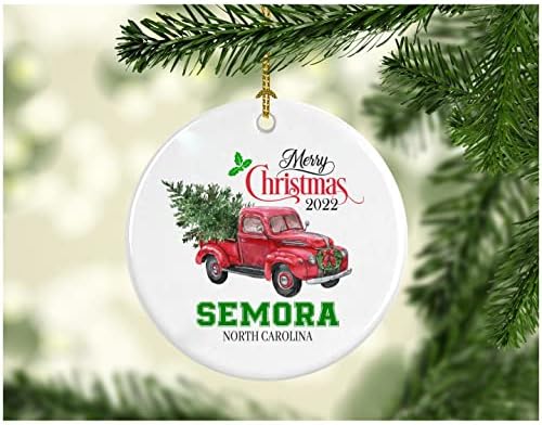 Noel Dekorasyon Ağacı Mutlu Noeller 2022 Semora Kuzey Carolina Süsleme Komik Hediye Bir Aile olarak Noel Tatili Yeni