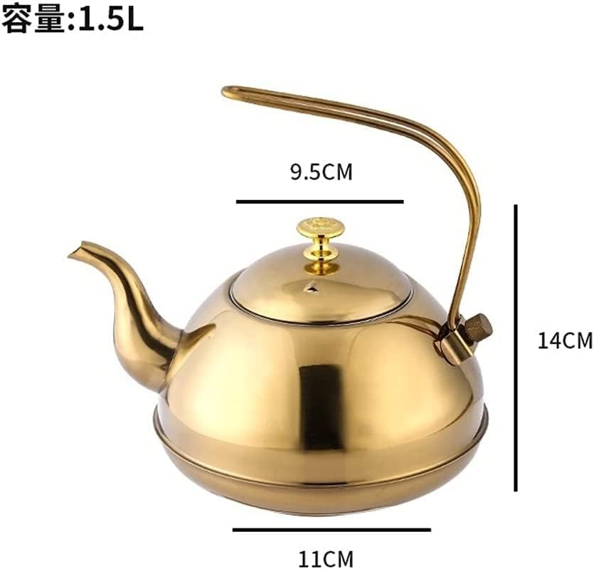 FEHUN su ısıtıcısı Büyük Kapasiteli Kalınlaşmış Paslanmaz Çelik Altın Demlik cezve Bira filtresi cezve Kung Fu çay