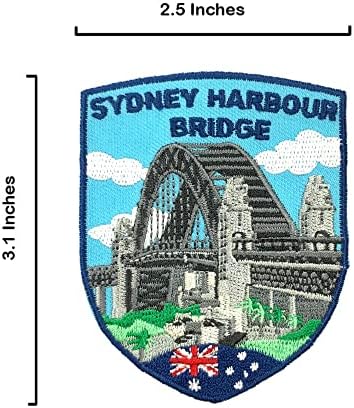 BİR-BİR Sydney Harbour Bridge Landmark Tahsil Yama + Avustralya Sallayarak Bayrak Pin Rozeti, Ülke Tema Yamalar, Aussie