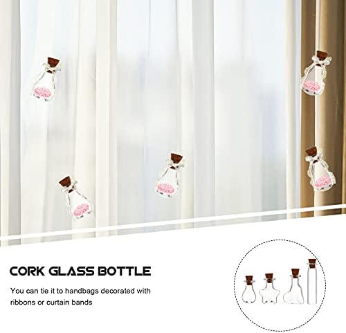 VOSAREA 50 adet Küçük Mini Cam Şişe 10ml Çeşitli Şekil İsteyen Mesaj mantarlı şişe Tıpalar Düğün Parti Dekoratif Aksesuarları