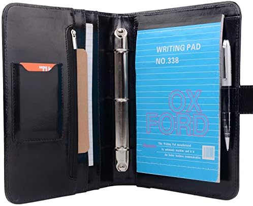 Çıkarılabilir Tablet Tutuculu XİAOZHİ Deri Cilt Portföyü, iPad Mini 5/Mini 4 için 3 Halkalı Ciltli Organizatör Padfolio