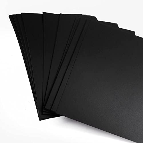 100 Yaprak Siyah karton kutu, 8. 5x11 Kart stoğu Cricut için, Kalın Kart Stoğu Kart Yapımı için, Scrapbooking, el