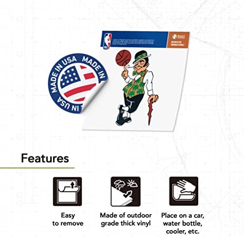 Boston Celtics NBA Resmi Lisanslı Sticker Vinil Çıkartması Dizüstü Su Şişesi Araba Karalama Defteri (Bireysel 2)