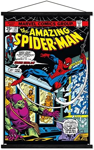 Trendler Uluslararası Marvel Çizgi Roman İnanılmaz Örümcek Adam 137 Duvar Posteri Manyetik Çerçeve, 22.375 x 34,
