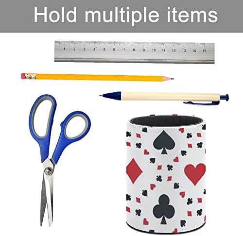 Poker Desen Baskılı kalemlik kalem Bardak masa düzenleyici makyaj fırçası Tutucu Bardak Ev Sınıfı Ofis için
