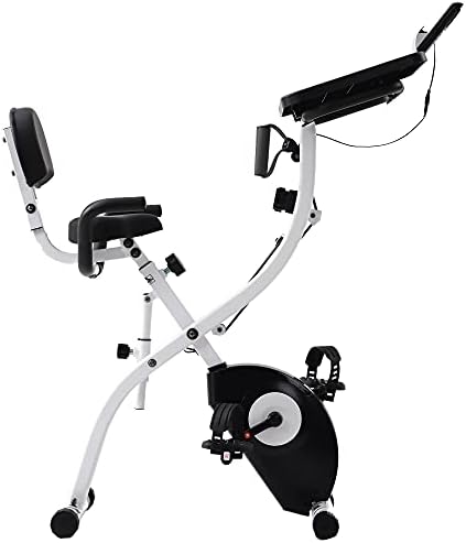 Katlanır Egzersiz Bisikleti Egzersiz Bisikleti Sabit 8 Seviye Ayarlanabilir LCD Ekranlı Manyetik Direnç Ev Jimnastik