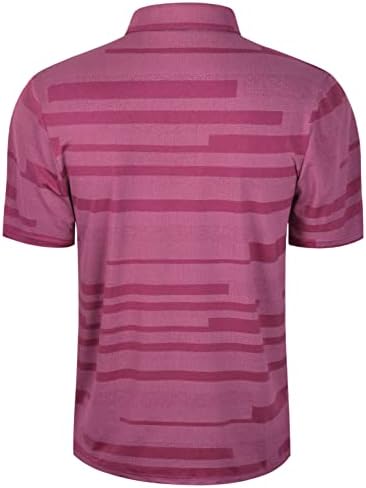 Polo gömlekler Erkekler için Kuru Fit Kısa Kollu Baskı Nem Esneklik Yakalı Golf Tenis T-Shirt