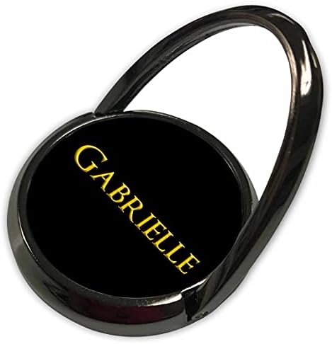 3dRose Gabrielle Popüler, ABD'de Yaygın Kadın Adı. Siyah üzerine Sarı - Telefon Çalar (phr_349715_1)