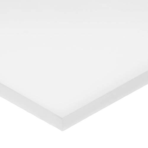 Delrin Asetal Homopolimer Plastik Çubuk, Beyaz, 1 inç Kalınlığında x 2 inç Genişliğinde x 36 inç Uzunluğunda