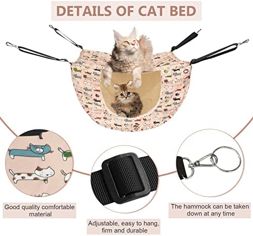 AnberCare Kedi Kafesi Hamak, Asılı Yumuşak Nefes Pet Yatak Kedi Salıncak Yavru Gelincik Yavru Tavşan veya Küçük Evcil