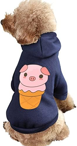 Sevimli Dondurma Domuz Moda Pet Hoodies Yumuşak Sıcak Köpek Giysileri Dayanıklı Pet Kazak Şapka ile