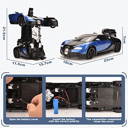 Yeni RC Transformers püskürtülür araba için erkek 4-7, uzaktan kumandalı robot ile su sisi ışık, deformasyon oyuncak