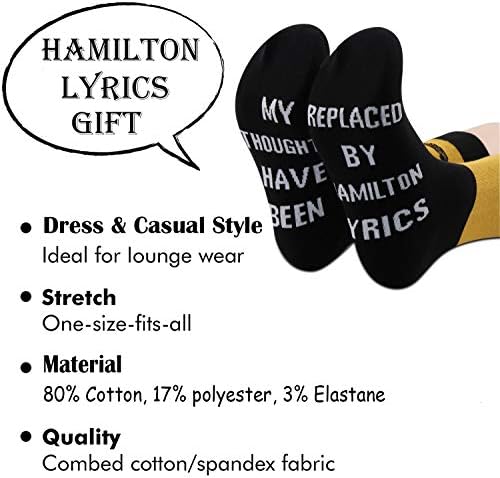 TSOTMO Müzikal Çoraplar Müzikal Hediyeler Düşüncelerimin Yerini Hamilton Aldı Şarkı Sözleri Çoraplar