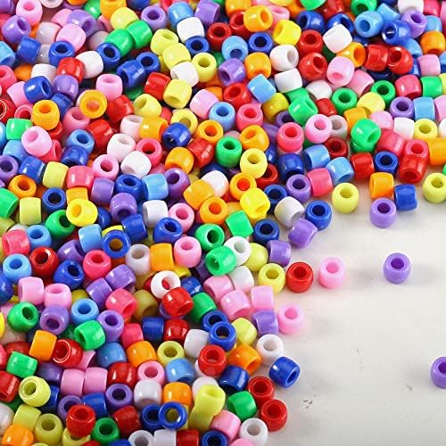 Zsaıl Midilli Boncuk 1000 adet Renkli Mix Plastik Zanaat Midilli Boncuk dıy bilezik Kolye Takı yapma malzemeleri (6x8mm)