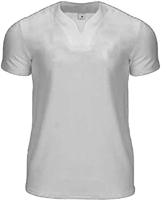 DGHM-JLMY Erkekler Beyefendi Iş Kısa Kollu Spor T-Shirt Kas Gömlek Spor Tee Casual Yaz V Yaka Ince Gömlek