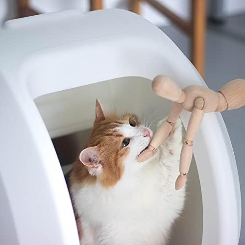 GPPZM Kediler kum kabı Yarı Kapalı Yarı Otomatik Büyük Uzay Sıçrama Geçirmez Kediler Lazımlık Sandbox Yavru Tuvalet