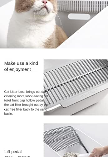 ZLXDP Kediler kum kabı Elektrikli Yarı Kapalı Anti Sıçrama Kediler kum kabı hayvan tuvaleti Sürgü Evcil Hayvan Ürünleri
