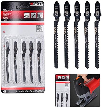 BE-aracı Jigsaw Bıçakları, 5 ADET T119BO T-Shank Jig Testere Bıçağı Metal Ahşap PVC ve Daha Fazlasını Kesmek için
