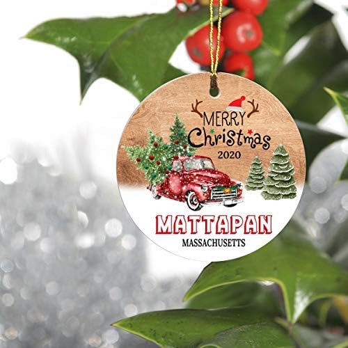 Merry Christmas Ağacı Süsleri Süsler 2020 - Süsleme Memleketi Mattapan Massachusetts MA Eyaleti-Hatıra Hediye Fikirleri