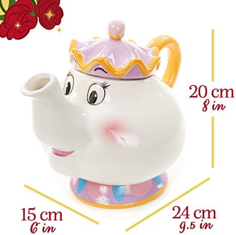 Paladone Bayan Potts Çaydanlık-Güzellik ve Canavar - Resmi Lisanslı Disney Ürünleri