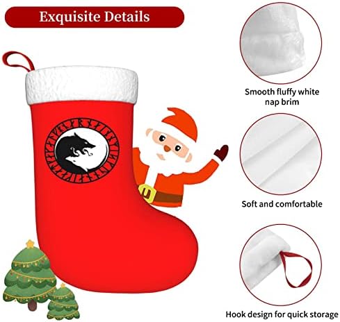 CUTEDWARF Kurt Yin ve Yang Noel Çorap Noel Ağacı Süsleri Noel Çorap Noel Tatil Parti Hediyeler için 18 İnç