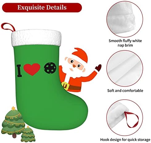CUTEDWARF Seviyorum Pickleball Noel Çorap Noel Ağacı Süsleri Noel Çorap Noel Tatili Parti Hediyeler için 18 İnç