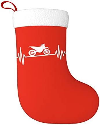 CUTEDWARF Kir Bisiklet Kalp Atışı Noel Çorap Noel Ağacı Süsleri Noel Çorap Noel Tatil Parti Hediyeler için 18 İnç