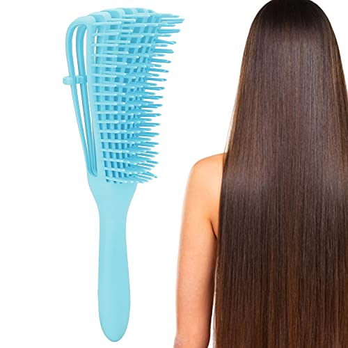 Dolaşık Açıcı Fırça Kauçuk Renkler Kuru Saçlar ve ıslak Saçlar için Dolaşık Açıcı Fırça (Mavi)