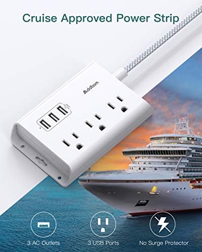 Dalgalanma Koruyucusu Güç Şeridi, 4 USB Bağlantı Noktasına Sahip 8 Yaygın Çıkış (1 USB C Çıkışı) ve 3 USB Bağlantı