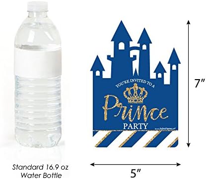 Royal Prince Charming Şeklinde Dolgulu Davetiyeler - Zarflı Bebek Duşu veya Doğum Günü Partisi Davetiye Kartları-12'li