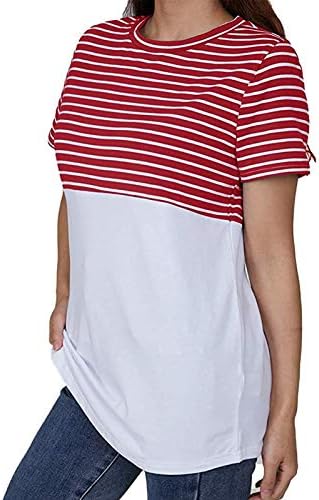 Tişörtü Kadınlar için Nefes Gömlek Vintage Baskılı Yaz Artı Boyutu Kısa Kollu Moda Rahat Ekip Boyun