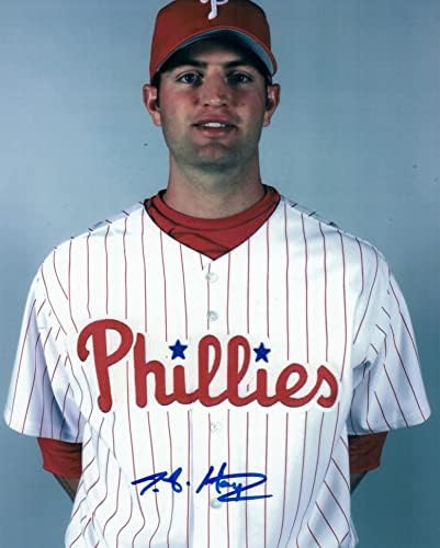 J. A. Happ Philadelphia Phillies İmzalı 8x10 Fotoğraf İmzalı-İmzalı MLB Fotoğrafları