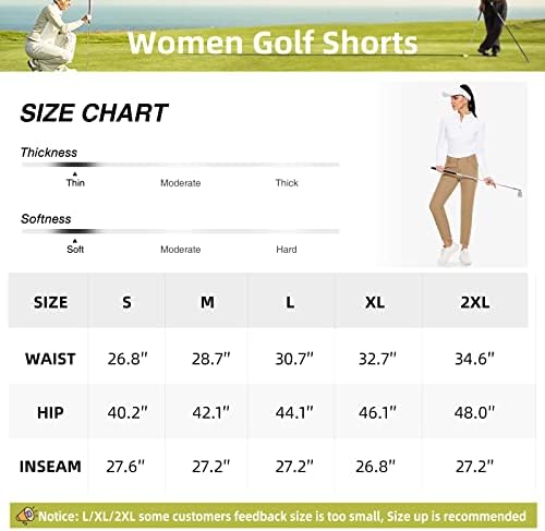 M MOTEEPI Bayan Golf Pantolon Hafif Sıkı Çalışma yürüyüş cepli pantolon Slim Fit Golf Giyim