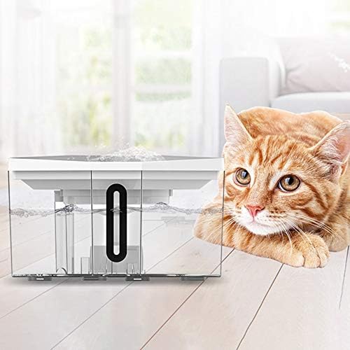 YANG1MN Şeffaf pet Akıllı Su Sebili Otomatik Döngüsü kedi Köpek İçme Havzası Elektrikli Su Besleyici 2.5 L Büyük Kapasiteli