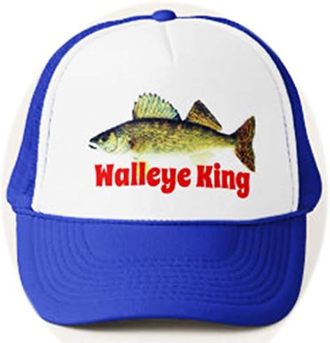 Komik Eğlenceli Walleye Kral Balık Balıkçılık Balıkçı Ayarlanabilir Örgü şoför şapkası beyzbol şapkası