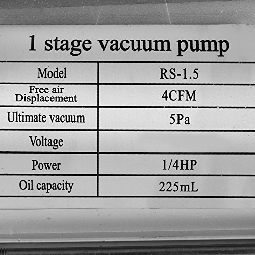 VEVOR Vakum pompa kiti HVAC Tek Kademeli AC Vakum Pompası 4CFM 1 / 4HP Hava Vakum Pompası 1 Valfli A / C manifold