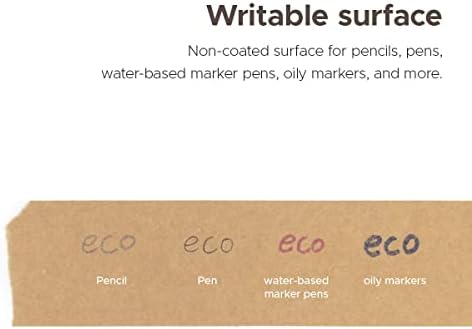 ECOAND Kahverengi Kraft Kağıt Bant, 2” x 43 Metre, Maskeleme, Sızdırmazlık ve Ambalaj Kullanımı için Yazılabilir Kaplanmamış