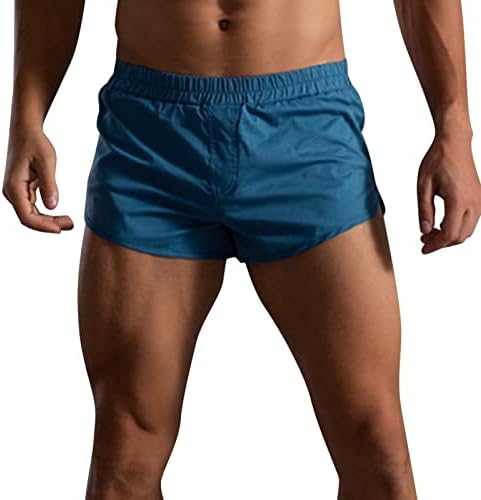 Bmısegm Erkek baksır şort Erkek Yaz Düz Renk Pantolon Elastik Bant Gevşek Hızlı Kuru Rahat Spor Koşu Pis Domuz
