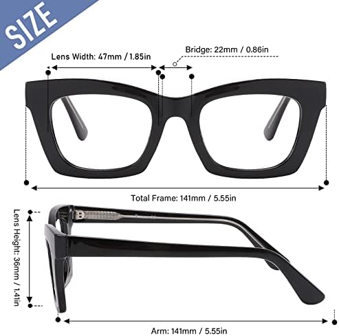 Przene 3 Paket okuma gözlüğü Kadın Erkek Kare mavi ışık Bilgisayar Okuyucular Premium Stil 6781