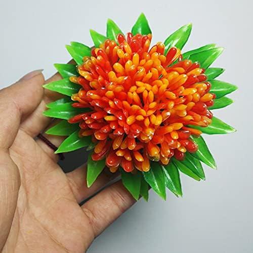 BENIM MIRONEY 4 Pcs Yapay Çim Topu Plastik Yeşil Su Bitkiler Çiçek Set Akvaryum Süslemeleri Plastik Bitkiler için