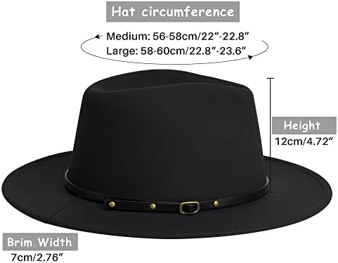 Kadınlar için Geniş kenarlı fötr şapkalar Erkekler için Elbise Şapkaları İki Tonlu Keçe Panama Şapkası