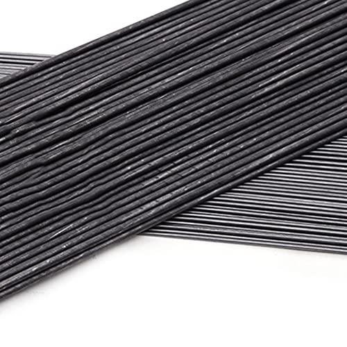(2 Adet) Siyah Karbon Yay Düz Çelik Tel, DIY İşçiliği için Vb. Çap 9.0 mm, Uzunluk 500mm