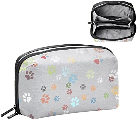 Taşıma çantası Seyahat kılıf çanta USB kablo düzenleyici Cep Aksesuar Fermuar Cüzdan, Renkli Hayvan Pençeleri Güzel
