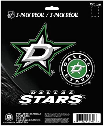 NHL-Dallas Stars 3 Parça Çıkartma Seti