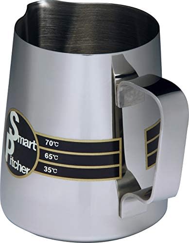 Akıllı SÜRAHİ Espresso Kahve süt köpürtme sürahisi Dahili Termometre, Paslanmaz Çelik (12 oz)