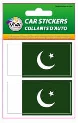 2 Pakistan ülke bayrağı küçük otomobil tampon çıkartmaları çıkartmaları kümesi ... 1 3/8 X 2 3/4 inç ... Pakette yeni